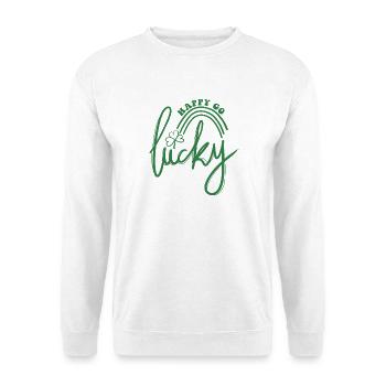 Lucky Script Shamrock Rainbow - Unisex Sweatshirt - white - Front