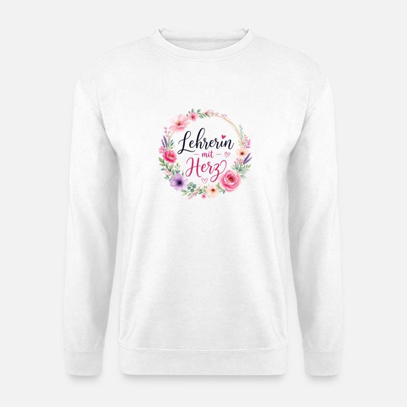 Lehrerin mit Herz! - Unisex Pullover - Weiß