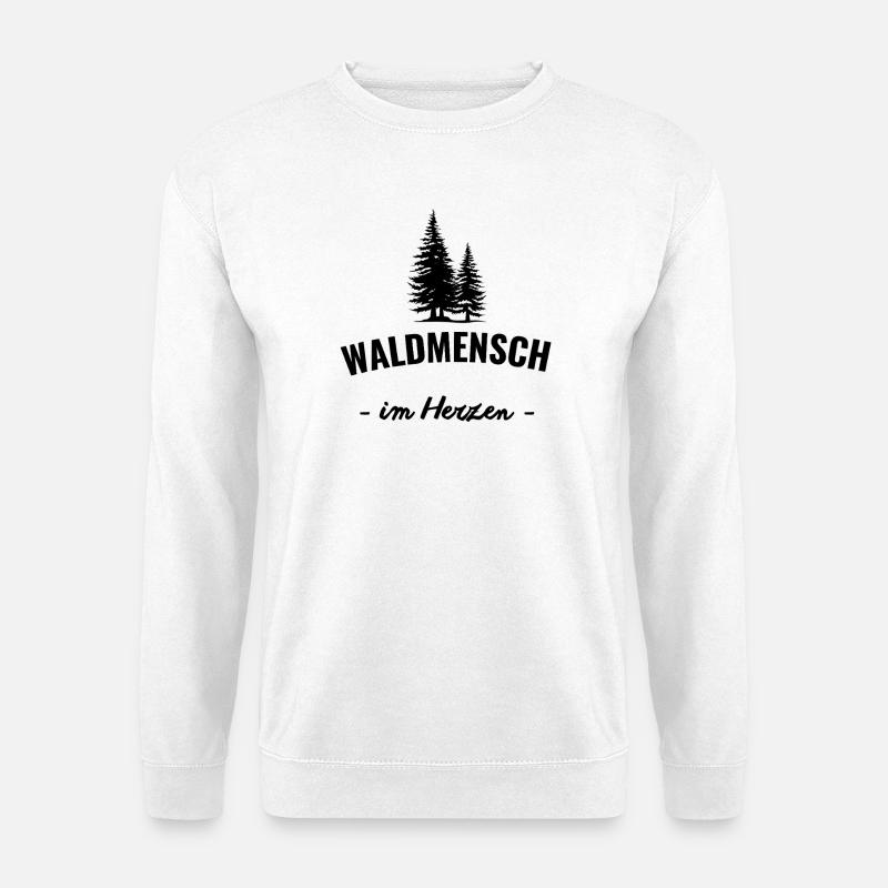 Waldmensch im Herzen - Unisex Pullover - Weiß