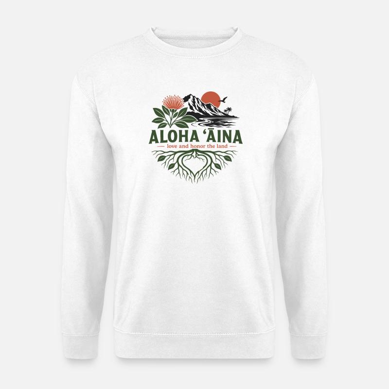 Aloha Aina Roots - Unisex Sweatshirt - white