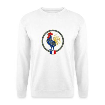Blason France Coq Gaulois Drapeau - Sweat-shirt Unisexe - blanc - Devant