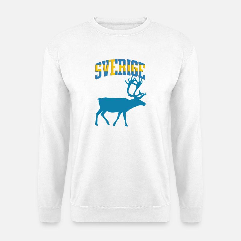 Sweden Moose Retro-Logo - Unisex Pullover - Weiß