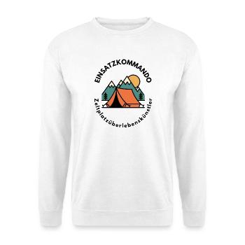 Einsatzkommando Zeltplatzüberlebenskünstler Shirt  - Unisex Pullover - Weiß - Vorne