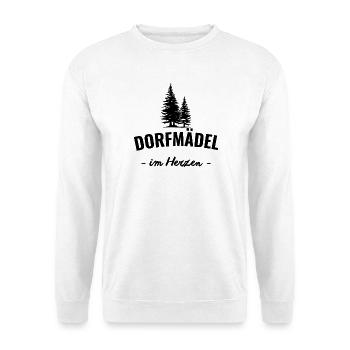 Dorfmädel im Herzen - Unisex Pullover - Weiß - Vorne