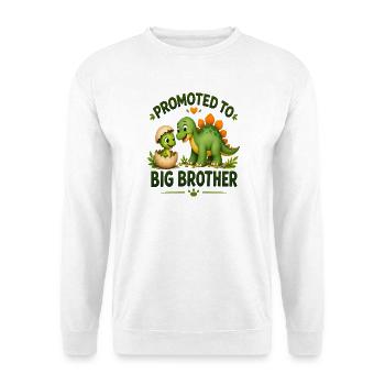 Promu au rang de dinosaure Big Brother | Mignonne Dino Sibli - Sweat-shirt Unisexe - blanc - Devant