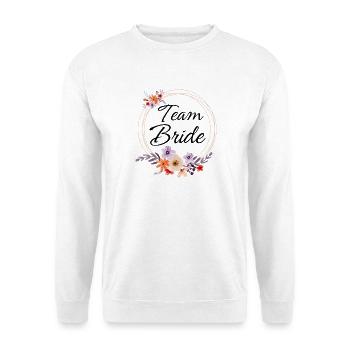 Passendes Aquarell-Floral-Team-Braut - Unisex Pullover - Weiß - Vorne