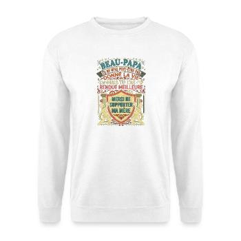 Cadeau Beau-papa Drôle Vintage Fête des Pères - Sweat-shirt Unisexe - blanc - Devant
