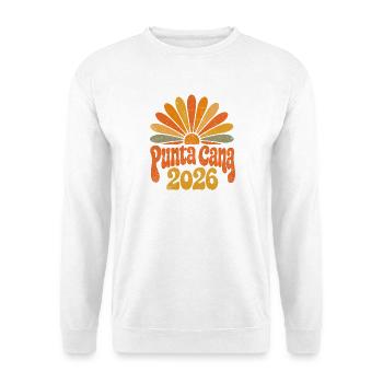 Punta Cana 2026 Sunset - Unisex Pullover - Weiß - Vorne - Alina (178cm) & Michal (187cm)