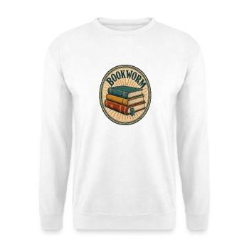 Bookworm Gifts, Classic Bookworm Reader Stack - Unisex Sweatshirt - white - Front