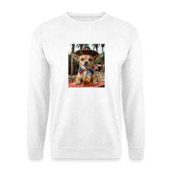 Chihuahua Fiesta in Sombrero - Unisex Sweatshirt - white - Front