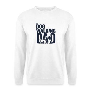 Dog Walking Dad Hunde Papa Shirt - Unisex Sweatshirt - white - Front