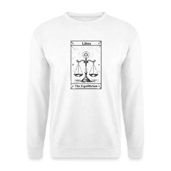 Libra | Tarot card zodiac sign - Unisex Sweatshirt - white - Front
