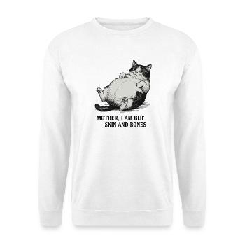 Moppelkatze Fette Katze - Unisex Pullover - Weiß - Vorne