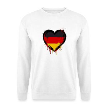 Drapeau du cœur Graffiti Allemagne - Sweat-shirt Unisexe - blanc - Devant