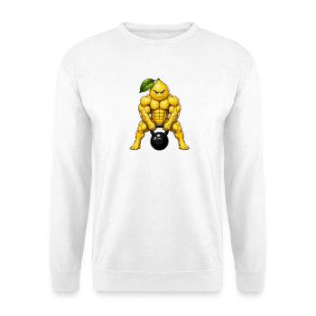 Fruit d’été pour l’entraînement de fitness au citron aigre - Sweat-shirt Unisexe - blanc - Devant