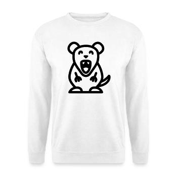 souris - Sweat-shirt Unisexe - blanc - Devant