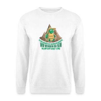 Schildkörten Wandergruppe Wander Bergsteiger - Unisex Pullover - Weiß - Vorne