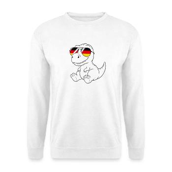 T-rex allemand drapeau allemand T-rex allemand - Sweat-shirt Unisexe - blanc - Devant