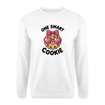Un Cookie Intelligent - Cookie Intelligent avec des Lunettes - Sweat-shirt Unisexe - blanc - Devant