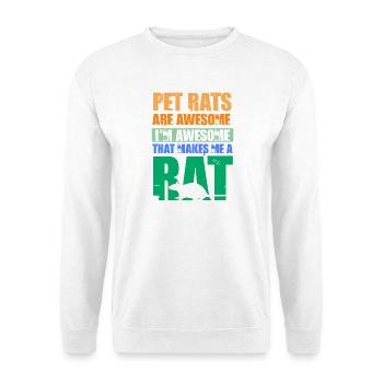 Ratte Hausratte Rattenbesitzer Rattenliebhaber - Unisex Pullover - Weiß - Vorne