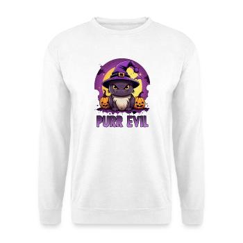 Motif d’Halloween du chat chibi de Kawaii | Manga d’anime - Sweat-shirt Unisexe - blanc - Devant