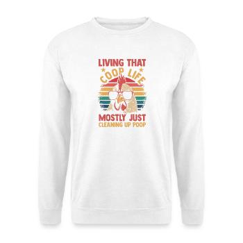 Élevage de coqs, volaille, poulet - Sweat-shirt Unisexe - blanc - Devant