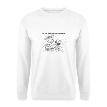 Fahrradträume im Wind - Unisex Pullover - Weiß - Vorne