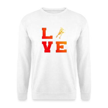 Pickleball Turnier Geschenkidee für Pickleball Fan - Unisex Pullover - Weiß - Vorne - Alina (178cm) & Michal (187cm)