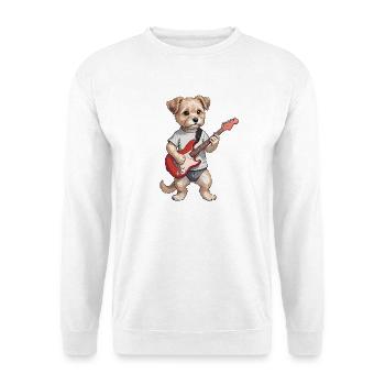 Chien Rocker - Sweat-shirt Unisexe - blanc - Devant