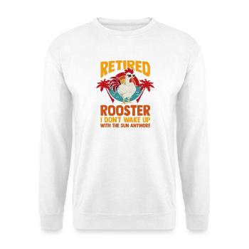 Agriculteur à la retraite Coq Retraité Volaille Poulet - Sweat-shirt Unisexe - blanc - Devant