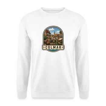 Colmar Altstadt Urlaub Europa Kanal Kolonialstil - Unisex Pullover - Weiß - Vorne