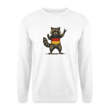 Maillot drapeau du raton laveur en Allemagne - Sweat-shirt Unisexe - blanc - Devant