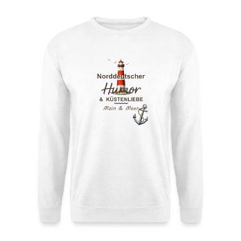 Norddeutscher Humor & Moin & Meer |  - Unisex Pullover - Weiß - Vorne