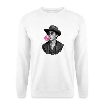 Billy the Kid avec du chewing-gum - Sweat-shirt Unisexe - blanc - Devant