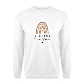 Willkommen kleines Wunder Regenbogen - Unisex Pullover - Weiß - Vorne