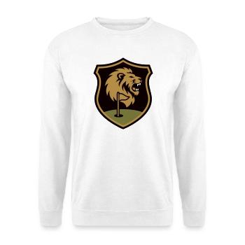 Vintage Wappen Golfclub Golfspieler Golfsport - Unisex Pullover - Weiß - Vorne