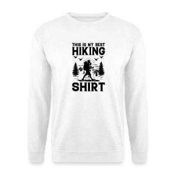 C’est mon meilleur t-shirt de randonnée pour la randonnée en plein air - Sweat-shirt Unisexe - blanc - Devant