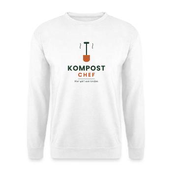 Kompost-Chef – Hier gärt was Großes - Unisex Pullover - Weiß - Vorne