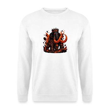Éléphant mammouth de lave avec couronne de feu - Sweat-shirt Unisexe - blanc - Devant