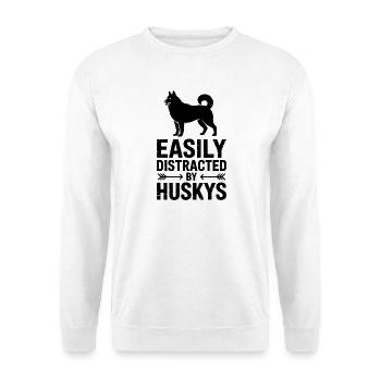 Husky Sprüche Huskies Lustiges Husky Geschenk - Unisex Pullover - Weiß - Vorne