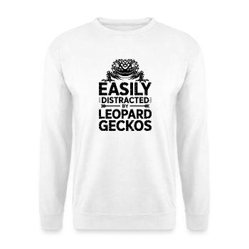 Leopardgecko Sprüche Lustige Leopardgecko Geschenk - Unisex Pullover - Weiß - Vorne