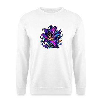 Explosion de fleurs cosmiques - Sweat-shirt Unisexe - blanc - Devant