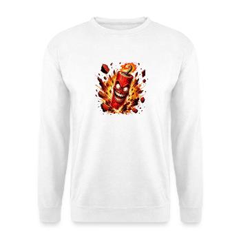 Bombe explosive riante - Sweat-shirt Unisexe - blanc - Devant
