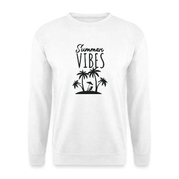 Escapade estivale à la plage Summer Vibes - Sweat-shirt Unisexe - blanc - Devant