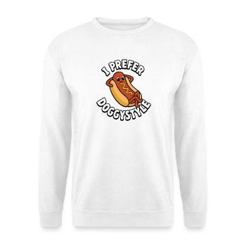 Je préfère le hot-dog drôle en levrette - Sweat-shirt Unisexe - blanc - Devant