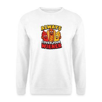 Toujours couvrir les Viennois ! Hot-dog drôle - Sweat-shirt Unisexe - blanc - Devant