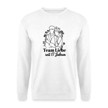 Team Liebe seit 17 Jahren Jahrestag Geschenk Paar - Unisex Pullover - Weiß - Vorne