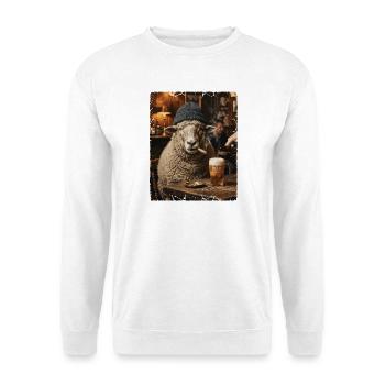 Hafenbar Zigarre Bar Schaf - Unisex Pullover - Weiß - Vorne
