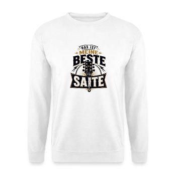Gitarre - Das ist meine beste Saite - Unisex Pullover - Weiß - Vorne