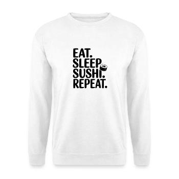 Eat. Sleep. Sushi. Repeat. - Unisex Sweatshirt - white - Front